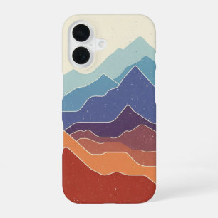 Retro Mountain Layers iPhone 16 Case
