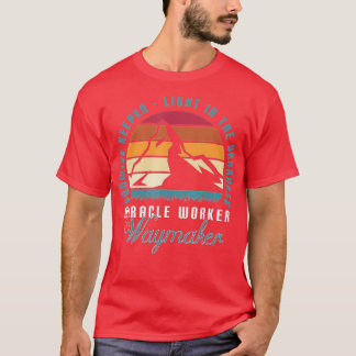 Retro Mountain Religious Christian Miracle Worker  T-Shirt