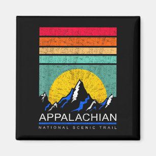 Retro mountain silhouette appalachian trail magnet