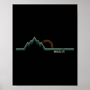 Retro Mountains Moab Poster