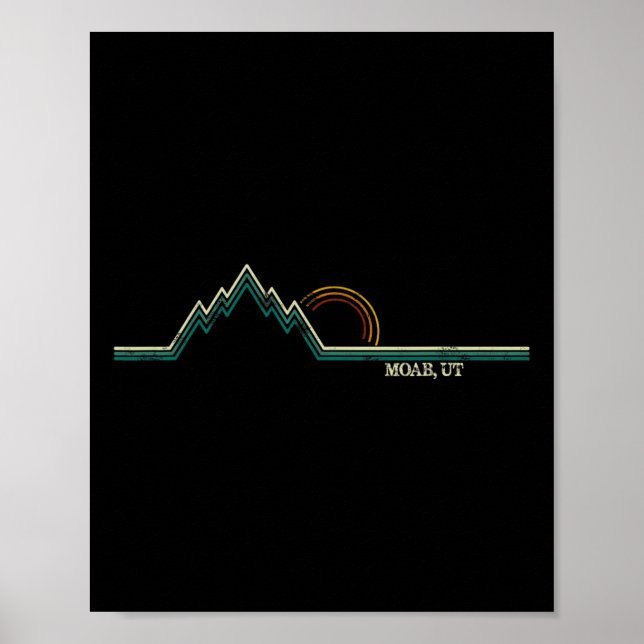 Retro Mountains Moab  Poster (Front)