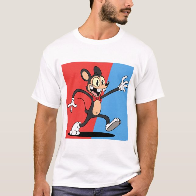 Retro Mouse: A Cheerful Leap into Animation's Past T-Shirt (Front)