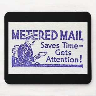Retro Mousepad Metred Mail Save Time Stamp Old