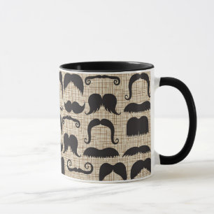 Retro Moustache Moustache Stache Pattern Mug