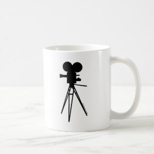 Retro Movie Camera Silhouette Coffee Mug