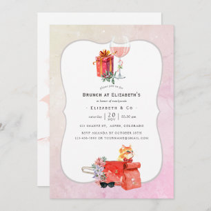Retro Movie Christmas Bridal Brunch Invitation