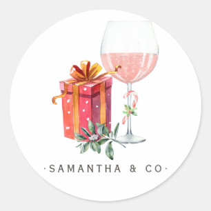 Retro Movie Christmas Classic Round Sticker