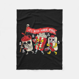 Retro Movie Concessions Lets Watch Horror Movies Fleece Blanket