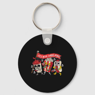 Retro Movie Concessions Let's Watch Horror Movies Key Ring