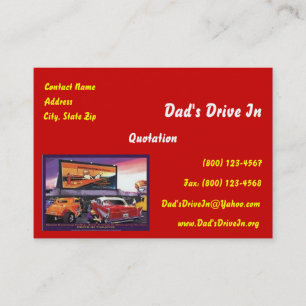 Retro Movie Drive-In Business Card