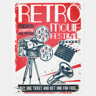 Retro Movie Festival Fleece Blanket