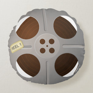 RETRO MOVIE REEL CLASSIC DESIGN ROUND CUSHION