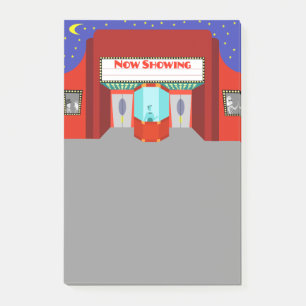 Retro Movie Theater Post-It Notes