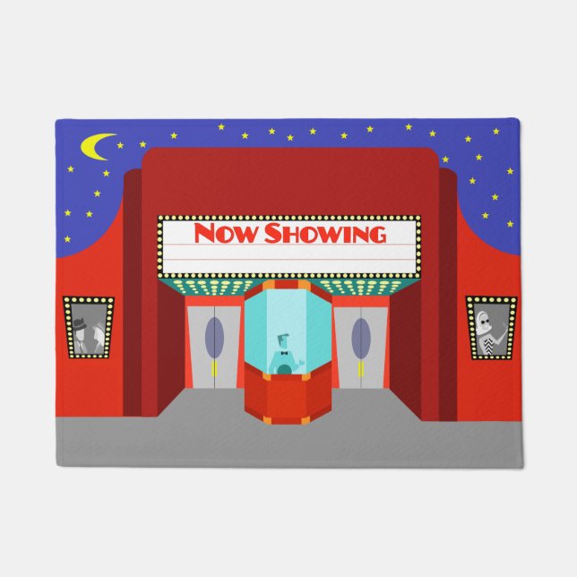 Retro Movie Theatre Door Mat (Front)