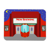 Retro Movie Theatre Flexible Magnet
