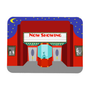 Retro Movie Theatre Flexible Magnet