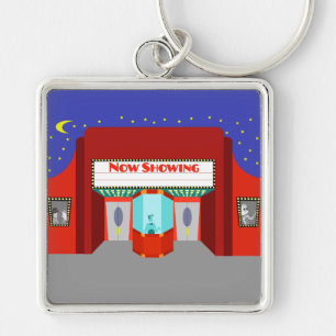 Retro Movie Theatre Keychain