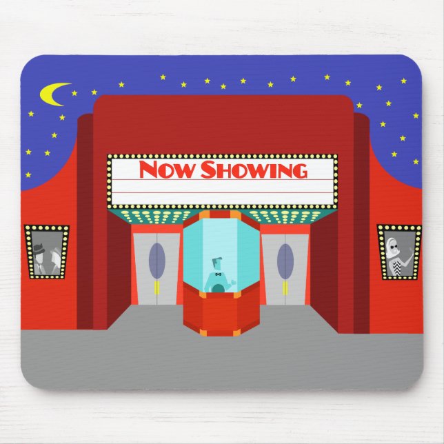 Retro Movie Theatre Mousepad (Front)