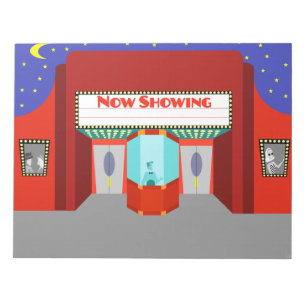 Retro Movie Theatre Notepad
