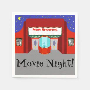 Retro Movie Theatre Paper Napkins