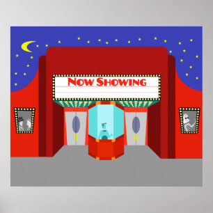 Retro Movie Theatre Poster