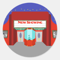 Retro Movie Theatre Stickers