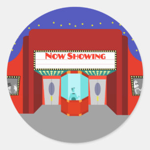 Retro Movie Theatre Stickers