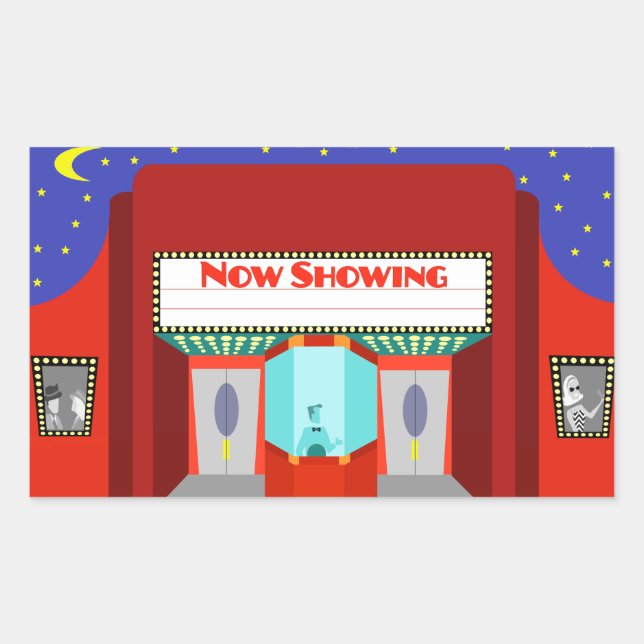 Retro Movie Theatre Stickers (Front)