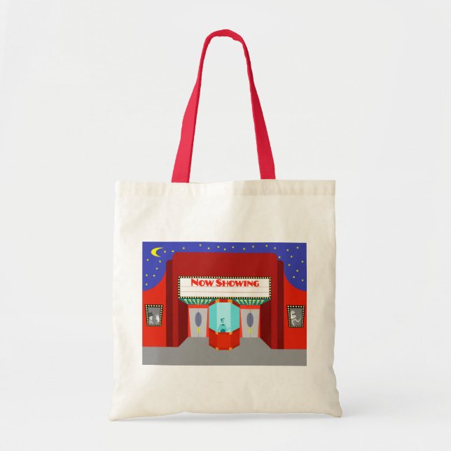 Retro Movie Theatre Tote Bag (Front)