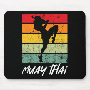 Retro Muay Thai Vintage Mma Martial Arts Thailand  Mouse Pad