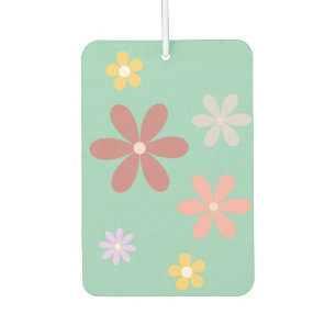 Retro Multi-Colored Daisy Pattern Car Air Freshener