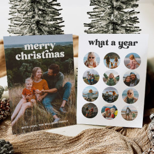 Retro Multi Photo Christmas Card