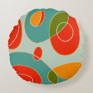 Retro Multicolor Round Cushion