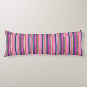 Retro multicolors stripes body cushion
