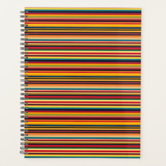 Retro Multicolour Stripe Modern Vintage Planner