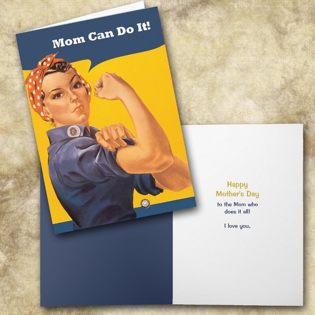Retro Mum Can Do It Mother's Day Card (Creator Uploaded)