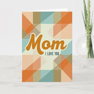 Retro Mum I Love You Card