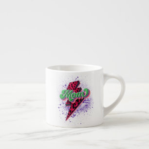 Retro Mum Sublimation Design, Retro Mum Leopard Espresso Cup
