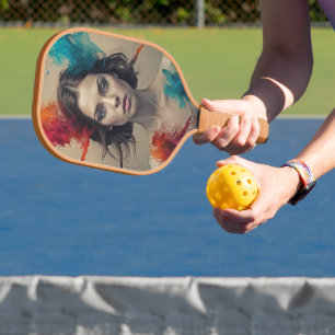 Retro Muse Pickleball Paddle Art