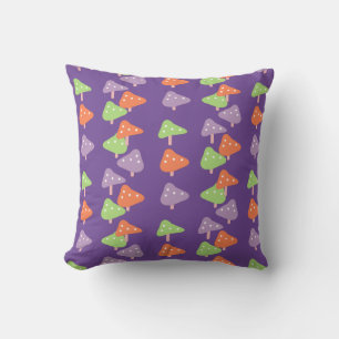 Retro Mushroom Colourful Pattern Kids     Cushion