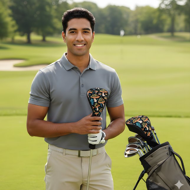 Retro Mushroom Golf Head Cover – Bold & Groovy (Creator Uploaded)