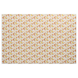 Retro Mushroom Pattern Fabric