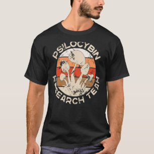Retro Mushroom Vintage Psilocybin Research Team T-Shirt