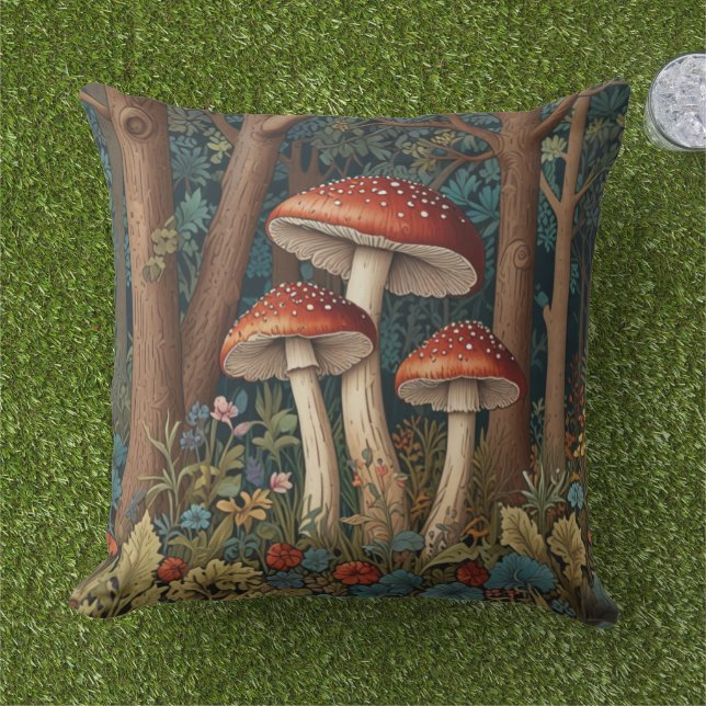 Retro mushrooms cushion (Grass)