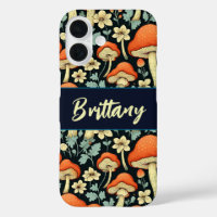 Retro Mushrooms Vintage Flowers Personalised