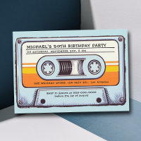 Retro Music 80s Audio Cassette Men 50th Birthday