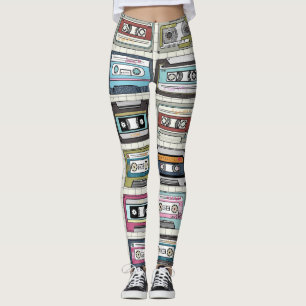 Retro Music Cassette: Nostalgic Icon Leggings