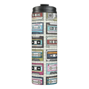 Retro Music Cassette: Nostalgic Icon Thermal Tumbler