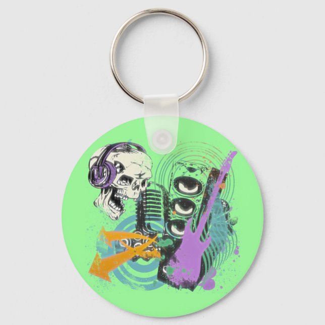 RETRO MUSIC DESIGN KEY RING (Front)