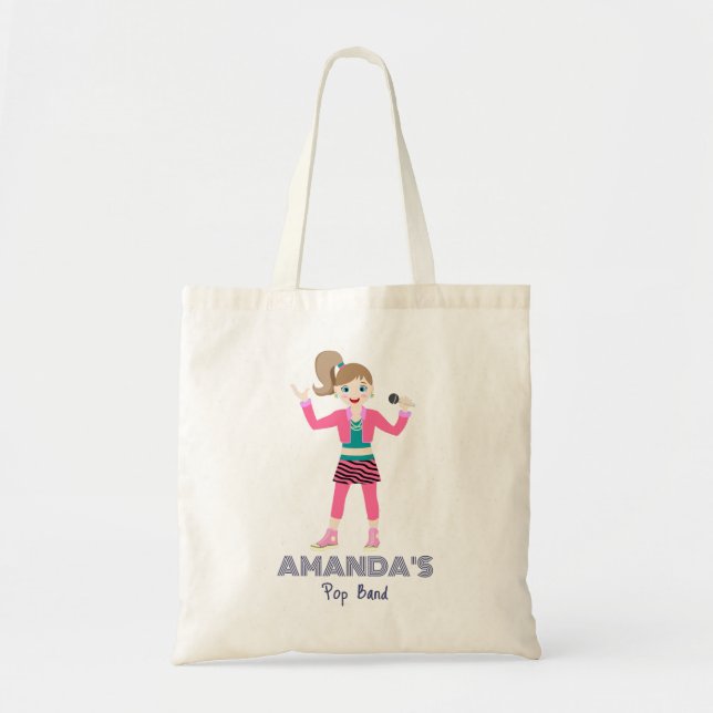 Retro music girls band Birthday Party Tote Bag (Front)